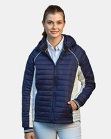 Embroidered Women's Nautical Mile Hooded Puffer Jacket - N17187