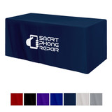 Custom Fitted Poly/Cotton 3-sided Table Cover - fits 6' standard table 0XTFT36