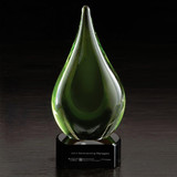 Custom Fusion Art Glass Award w/ Black Base IC351635