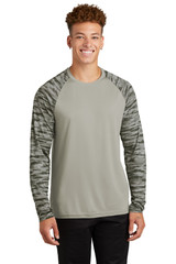 Custom Sport-Tek Drift Camo Colorblock Long Sleeve Tee ST376LS