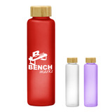 Custom 20 Oz. Belle Glass Bottle With Bamboo Lid
 6052