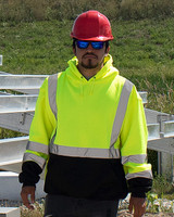 Custom Hi-Vis Hooded Sweatshirt - JS154