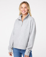 Custom Women's Sueded Fleece Quarter-Zip Sweatshirt - W22713