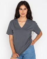 Custom USA-Made Fine Jersey V-Neck T-Shirt - 24056