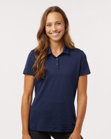 Embroidered Women's Textured Stripe Polo - A707