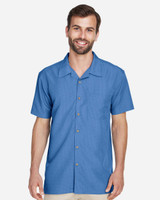 Custom Men's Barbados Textured Camp Shirt - M560