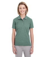 Embroidered Women's Heathered Pique Polo - UC100W