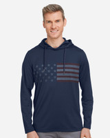 Embroidered Volition Patriotic Hooded Pullover - 537474