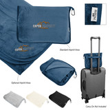 Custom En Route rPET Travel Blanket With Trolley Pillow Pouch 8084