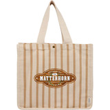 Custom FEED Cotton and Jute Striped Tote