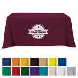 Custom Flat Poly/Cotton 3-sided Table Cover - fits 6' standard table 0XTFL36
