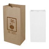 Custom 8# SOS Kraft Paper Bag - 6.12" x 12.43" 99945