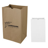 Custom 20# Short SOS Kraft Paper Bag - 8.25" x 13.62" 99944