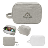 Custom Finley rPET Waffle Knit Toiletry Bag 30220