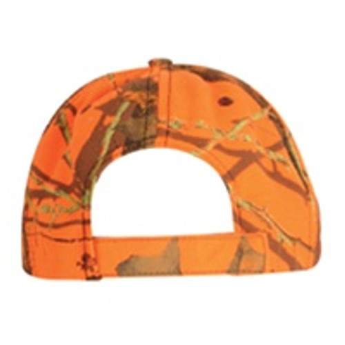 Custom Florescent Blaze Orange Mossy Oak Hat