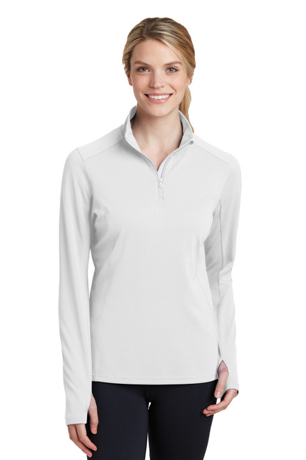 Custom Sport-Tek Ladies Sport-Wick Textured 1/4-Zip Pullover. LST860