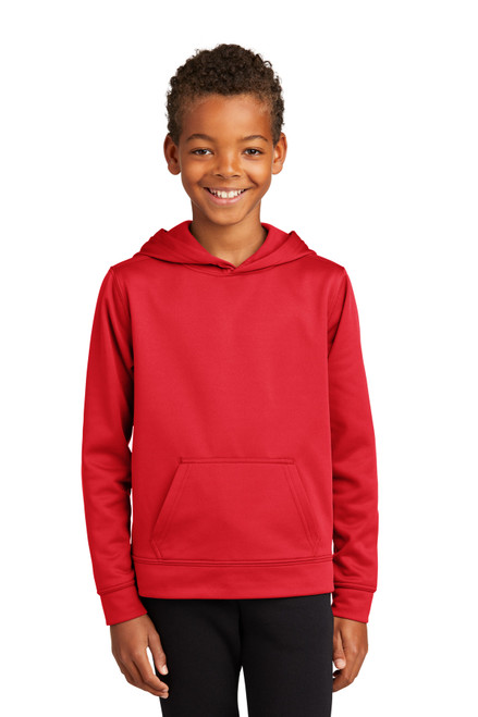 Custom Port & Company Youth Performance Fleece Pullover Hooded Sweatshirt. PC590YH