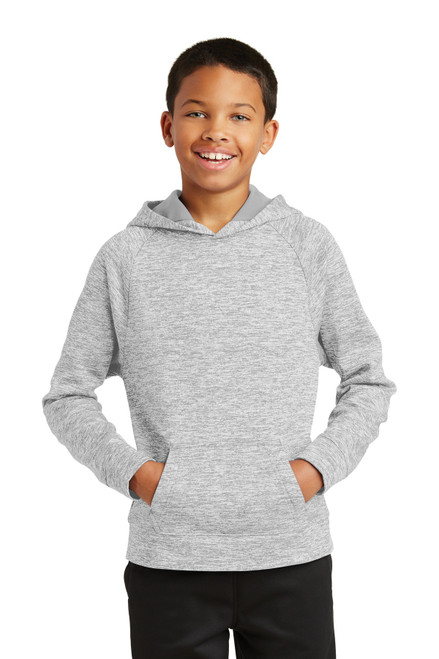 Custom Sport-Tek Youth PosiCharge Electric Heather Fleece Hooded Pullover. YST225