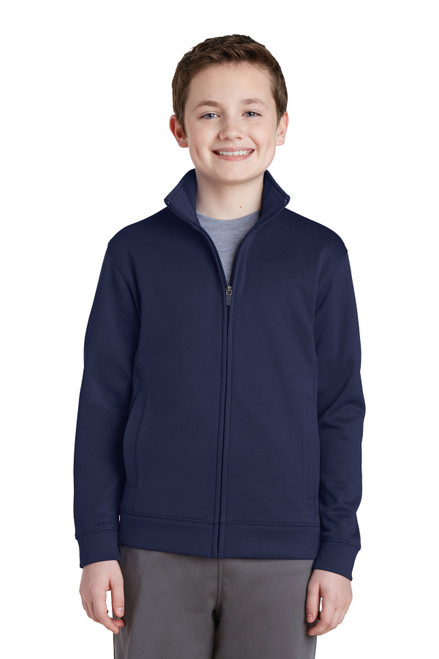 Embroidered Sport-Tek Youth Sport-Wick Fleece Full-Zip Jacket. YST241