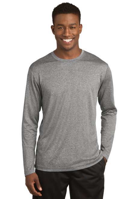 Embroidered Sport-Tek Long Sleeve Heather Contender Tee. ST360LS