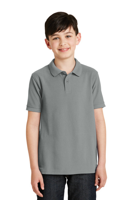 Embroidered Port Authority Youth Silk Touch Polo. Y500