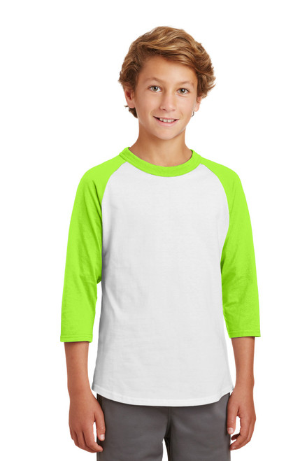 Custom Sport-Tek Youth Colorblock Raglan Jersey. YT200