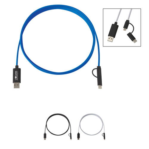 Custom 3-In-1 10 Ft. Braided Charging Cable 2928