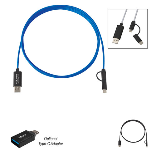 Custom 3-In-1 10 Ft. Braided Charging Cable 2928