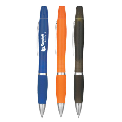 Custom Twin-Write Pen & Highlighter With Antimicrobial Additive 10101