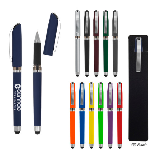 Custom AVENDALE VELVET TOUCH STYLUS GEL PEN 11112