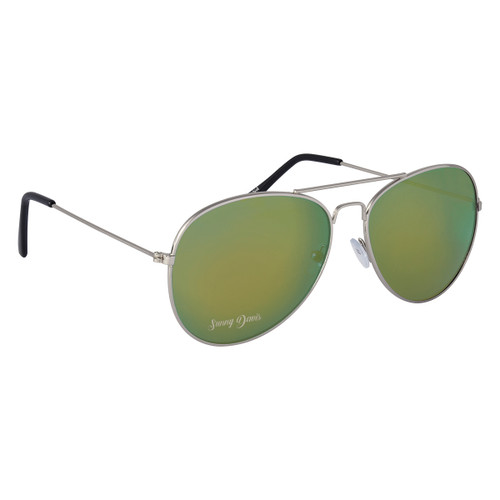 Custom Color Mirrored Aviator Sunglasses 6245