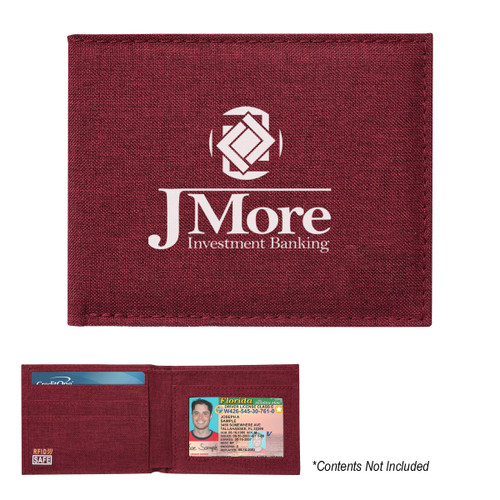 Custom Heathered RFID Data Blocking Wallet 1620