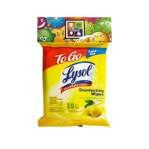 Custom 15 CT. LYSOL ON THE GO DISINFECTING WIPES 99147