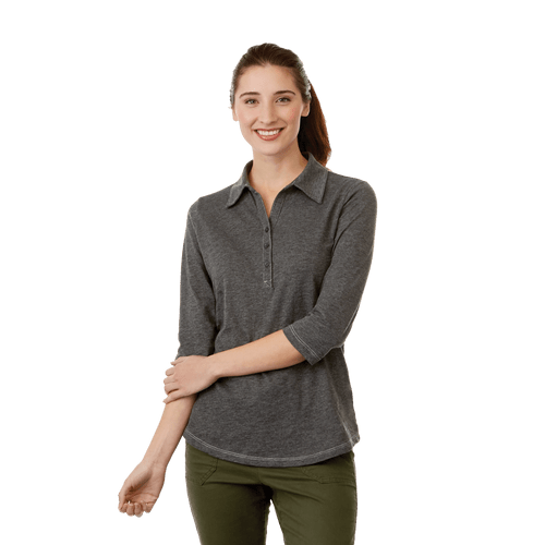 Embroidered Womens TIPTON Three Qtr Slv Polo
