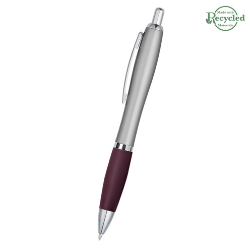 SILVER WITH BURGUNDY