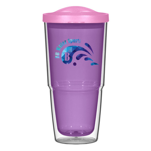 CLEAR WITH PURPLE