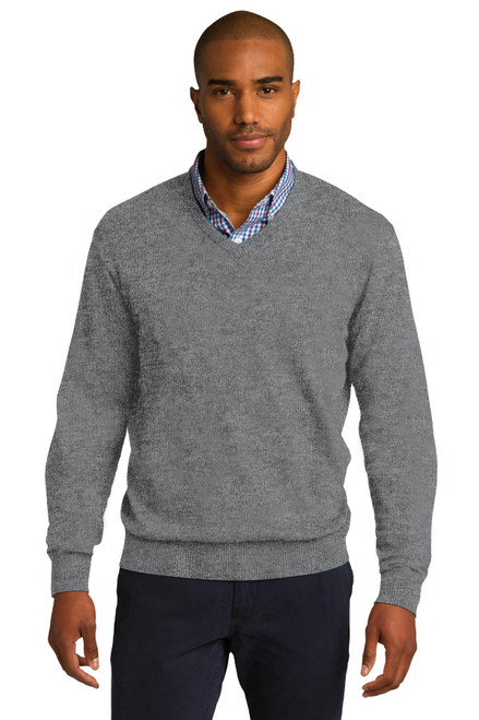 Embroidered Port Authority V-Neck Sweater. SW285