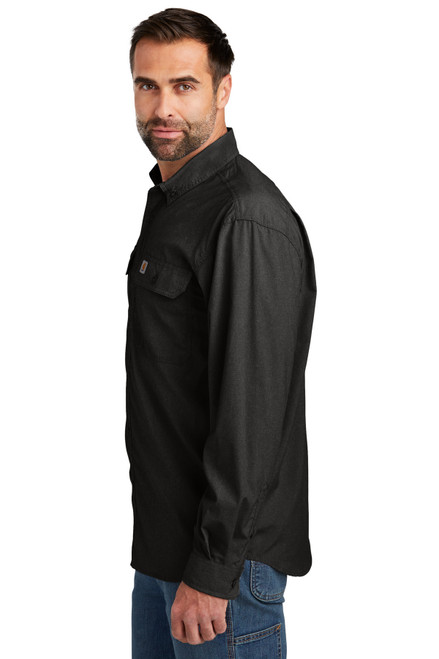 Embroidered Carhartt Force Solid Long Sleeve Shirt CT105291