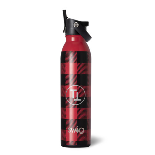 Custom 20 Oz. Swig Life Buffalo Plaid Stainless Steel Bottle 55422