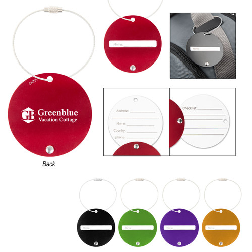 Custom Jet Setter Aluminum Luggage Tag 7524