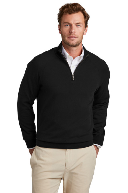 Embroidered Brooks Brothers Cotton Stretch 1/4-Zip Sweater BB18402