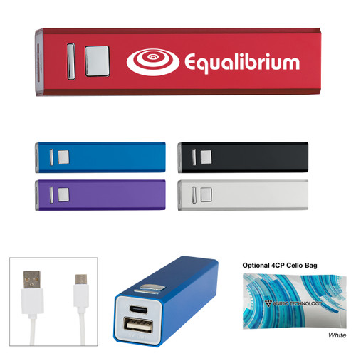 Custom UL Listed 2200 mAh On-The-Go Power Bank 2.0 26252UL