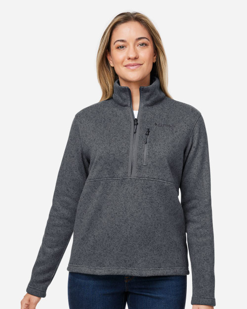 Embroidered Women's Drop Line Half-Zip Jacket - M16248