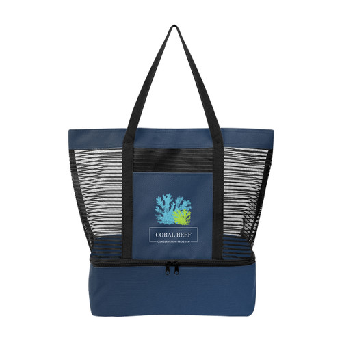 Custom Marley rPET Mesh Tote Bag With Cooler 35130