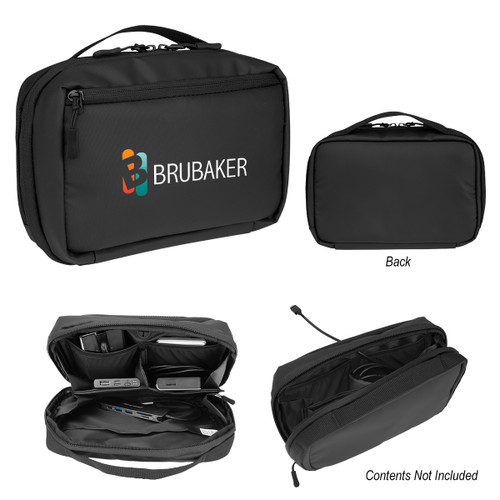 Custom rPET Tech Pouch With Easy Cord Access 25266