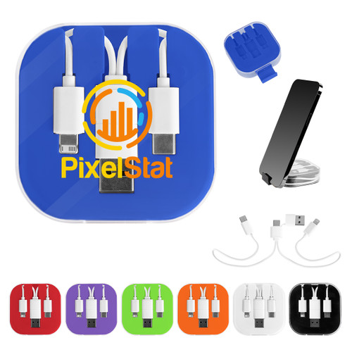 Custom 3-In-1 Charging Cable With Phone Stand 2.0 29332