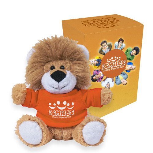Custom 6" Lovable Lion With Custom Box 1266P