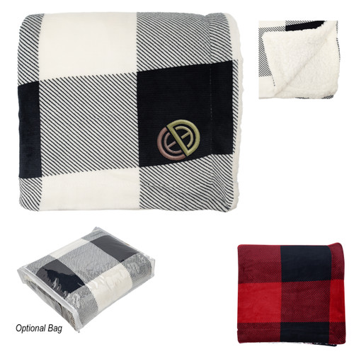 Custom Buffalo Plaid Sherpa Blanket 8031