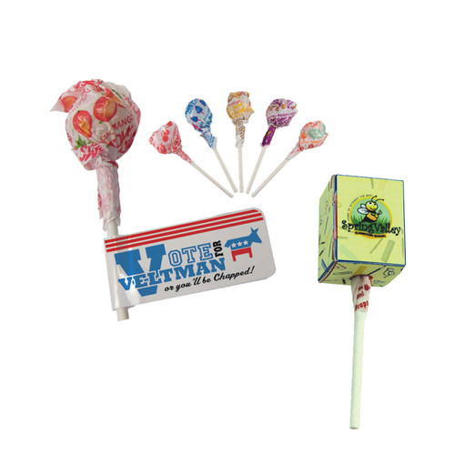 Custom Dum Dum Pop W/ Flag or Four Color Process Box DUMDUMPOP1