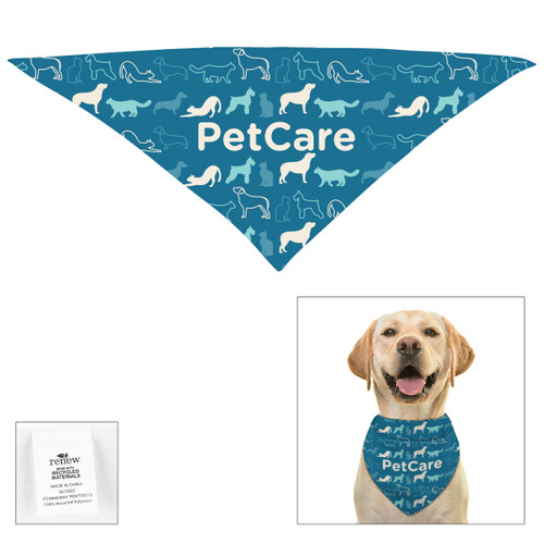 Custom Full Color Large Triangle rPET Pet Bandana 80034